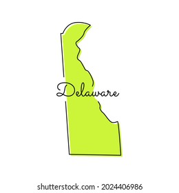 Delaware - USA map vector stock illustration design template.