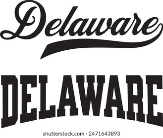 Delaware USA Word Vector Illustration