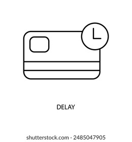 delay concept line icon. Simple element illustration. delay concept outline symbol design.