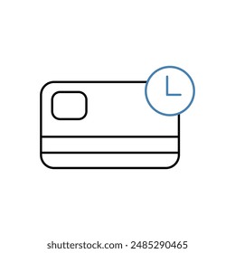 delay concept line icon. Simple element illustration. delay concept outline symbol design.