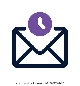 delay email icon. vector dual tone icon for your website, mobile, presentation, and logo design.