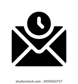 delay email icon. vector glyph icon for your website, mobile, presentation, and logo design.