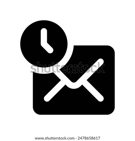 delay email icon. vector glyph icon for your website, mobile, presentation, and logo design.
