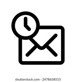 delay email icon. vector line icon for your website, mobile, presentation, and logo design.