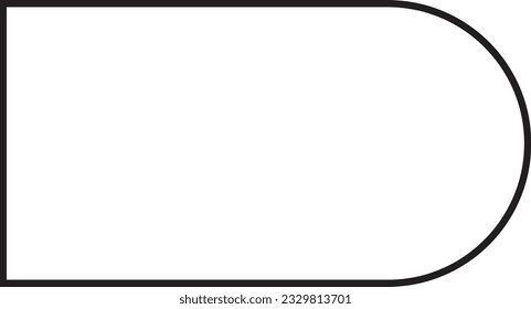 Delay flow chart Shape element for process layout diagram illustration for businss and finance
