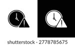 Delay icon black clipart pack.