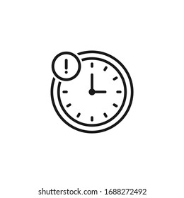 Delay icon design isolated on white background. Vector illustration