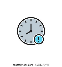 Delay icon design isolated on white background. Vector illustration