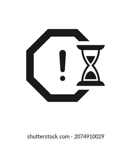 Delay icon design isolated on white background. Vector illustration