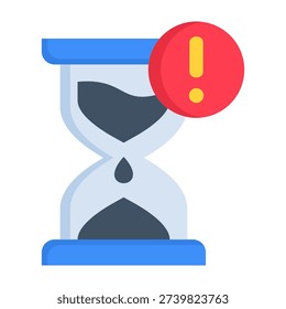 Delay Icon Flat Style Vector Illustration