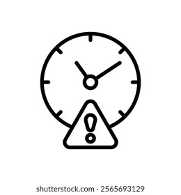 delay icon line vector design template with trendy style