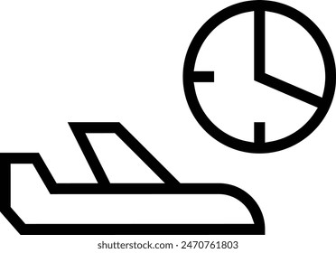 delay icon. Thin linear style design isolated on white background