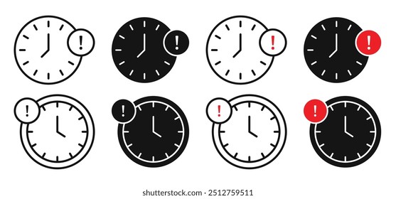 Delay icon in vector format. Editable stroke with a linear style, perfect for use in web design, logos, and symbol illustrations