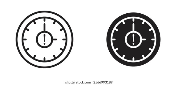 Delay icons in outline and fill. vector illustration for ui.