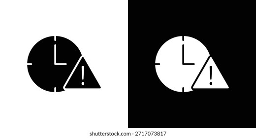 Delay ícones vetor silhueta design. Ilustração de design gráfico plano vetorial.