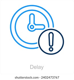 Delay and timing icon concept