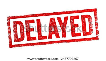 Delayed - an adjective derived from the verb 