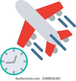 Delayed Flat Illustration Vector Design