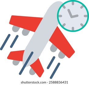 Delayed Flat Illustration Vector Design