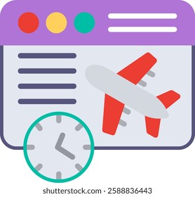 Delayed Flat Illustration Vector Design