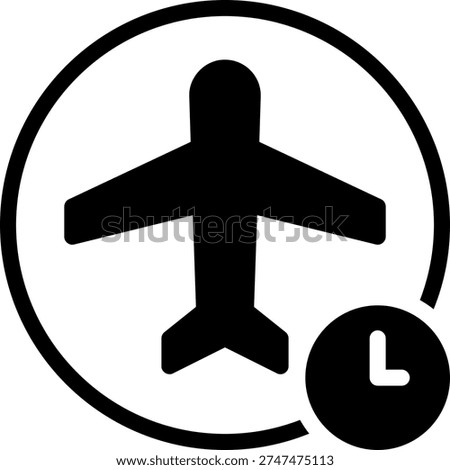 delayed glyph icon illustration vector