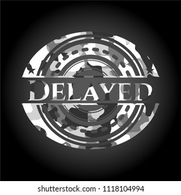 Delayed grey camouflaged emblem