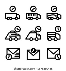 delayed icon isolated sign symbol vector illustration - Collection of high quality black style vector icons
