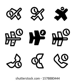 delayed icon isolated sign symbol vector illustration - Collection of high quality black style vector icons
