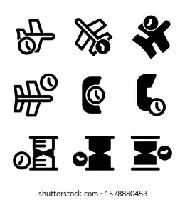 delayed icon isolated sign symbol vector illustration - Collection of high quality black style vector icons
