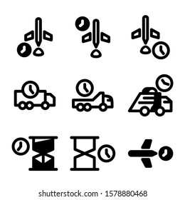 delayed icon isolated sign symbol vector illustration - Collection of high quality black style vector icons
