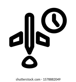 delayed icon isolated sign symbol vector illustration - high quality black style vector icons

