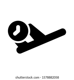 delayed icon isolated sign symbol vector illustration - high quality black style vector icons
