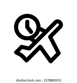 delayed icon isolated sign symbol vector illustration - high quality black style vector icons
