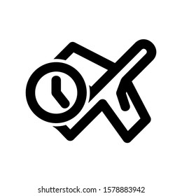 delayed icon isolated sign symbol vector illustration - high quality black style vector icons
