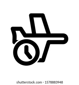 delayed icon isolated sign symbol vector illustration - high quality black style vector icons
