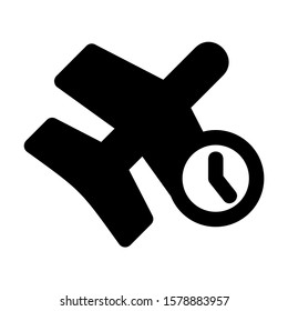 delayed icon isolated sign symbol vector illustration - high quality black style vector icons
