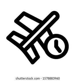 delayed icon isolated sign symbol vector illustration - high quality black style vector icons

