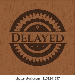 Delayed retro wood emblem