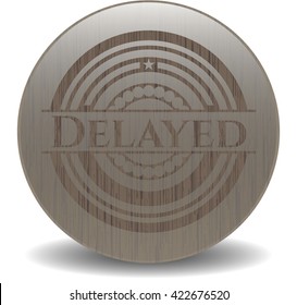 Delayed retro wooden emblem