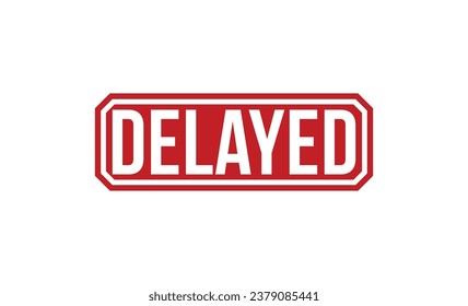 Delayed stamp red rubber stamp on white background. Delayed stamp sign. Delayed stamp.