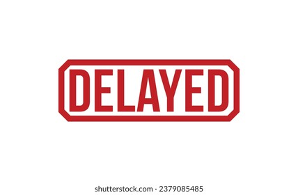 Delayed stamp red rubber stamp on white background. Delayed stamp sign. Delayed stamp.