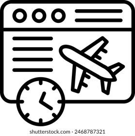 Delayed Vector Line Icon Design