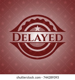 Delayed vintage red emblem