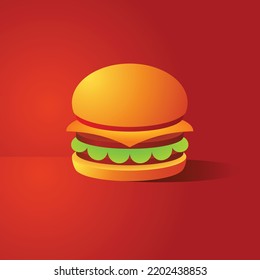 A delecious burger  hamburger isolated on background