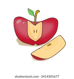 Un delicioso vector de manzana que es un regalo para los ojos