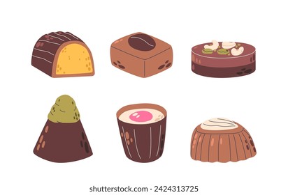 Delectable Assortment of Chocolate Candies Set. Rich Flavors, Smooth Textures, And Premium Ingredients