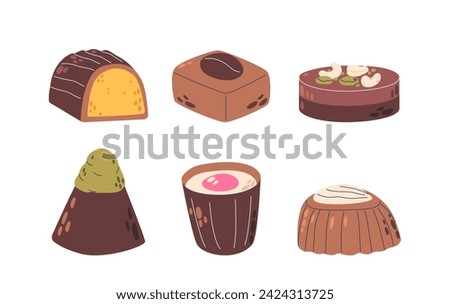 Delectable Assortment of Chocolate Candies Set. Rich Flavors, Smooth Textures, And Premium Ingredients
