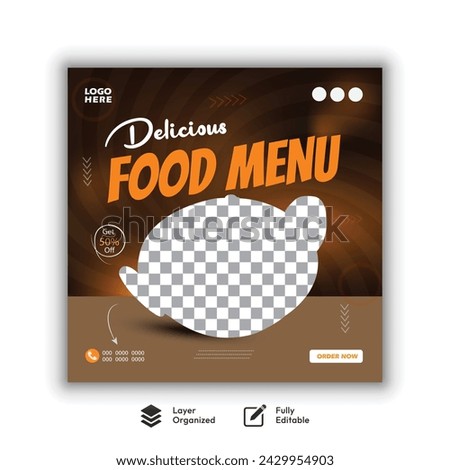 delectable flyer or poster design, restaurant, and culinary templates for social media posts about fast food. for the web, post