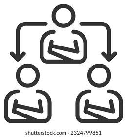 delegate icon line vector design elements pictograms wed logo and infographics 

