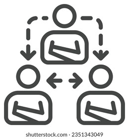 delegate icon  vector illustration design, Business line Assignment, Group Management, Employee Delegating
